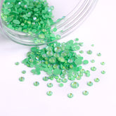 Mixed Sizes Mocha SS Green FlatBack Luminous Rhinestones For Nail Art WholesaleRhinestone
